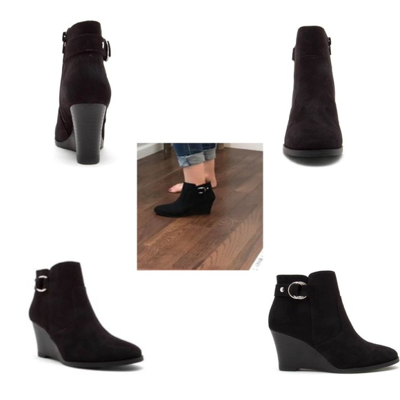 Suede in the Shade Black Booties - Picture 1 of 1